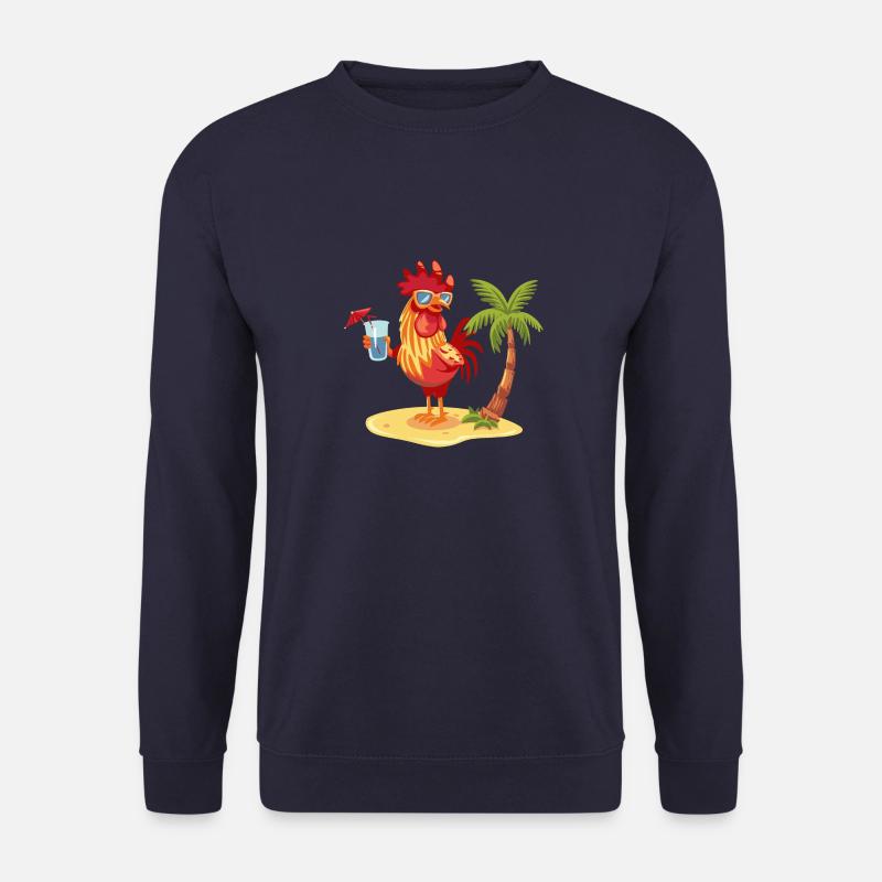 Rooster Island Summer Palm - Unisex Sweatshirt - navy