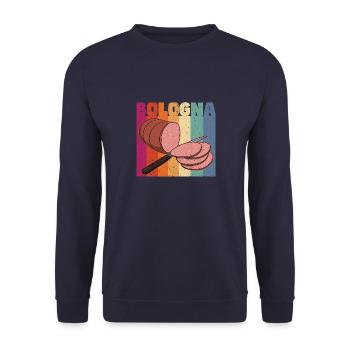 Bologna Wurst Rezepte Hausgemacht Italien - Unisex Pullover - Navy - Vorne - Alina (178cm) & Michal (187cm)
