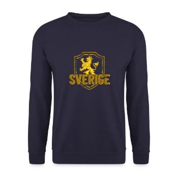 Schweden Herkunft Urlaub Stockholm Wikinger - Unisex Pullover - Navy - Vorne - Alina (178cm) & Michal (187cm)