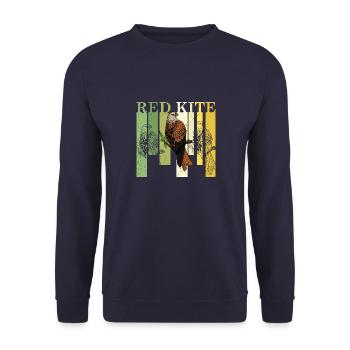 Vogelmotiv Rotmilan Beobachten Wald Hobby - Unisex Pullover - Navy - Vorne - Alina (178cm) & Michal (187cm)