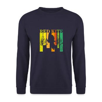 Vogelmotiv Rotmilan Beobachten Wald Hobby - Unisex Pullover - Navy - Vorne - Alina (178cm) & Michal (187cm)