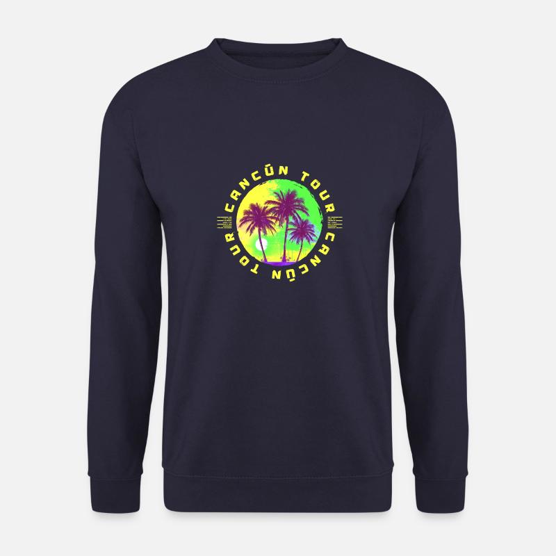 Cancun Tour Palm Trees Vacation - Unisex Sweatshirt - navy