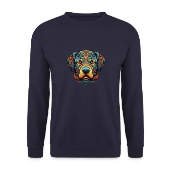 Labrador Dog Portrait Head - Unisex Sweatshirt - navy - Front - Alina (178cm) & Michal (187cm)