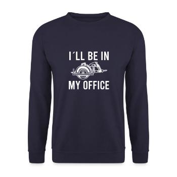 Zimmermann Schreiner Sägen Handwerker Sprüche - Unisex Pullover - Navy - Vorne - Alina (178cm) & Michal (187cm)