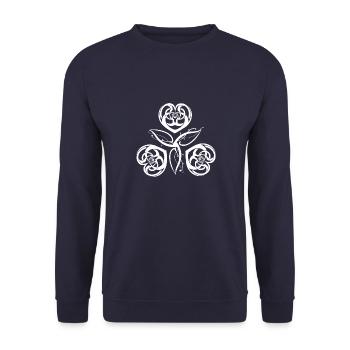 Celtic Ireland Viking Celtic Knot Pattern Tree - Unisex Sweatshirt - navy - Front - Alina (178cm) & Michal (187cm)