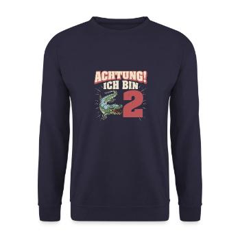 Dinosaurier Geschenk Kinder Urzeit Dino Spruch - Unisex Pullover - Navy - Vorne - Alina (178cm) & Michal (187cm)