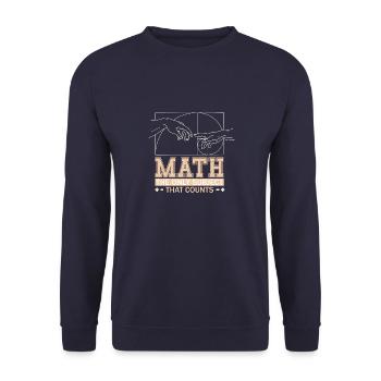 Mathe Lehrer Kunst Geometrie Fibonacci Spirale - Unisex Pullover - Navy - Vorne - Alina (178cm) & Michal (187cm)