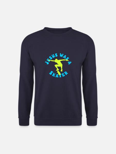Jesus was a Skater – Faith on the Board - Unisex Sweatshirt - navy