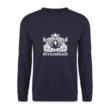 Myanmar Yangon Asien Birma Bamar Urlaub - Unisex Pullover - Navy - Vorne - Alina (178cm) & Michal (187cm)