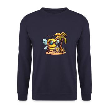 Bee Summer Holiday - Unisex Sweatshirt - navy - Front - Alina (178cm) & Michal (187cm)