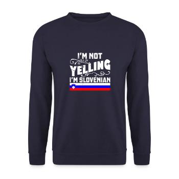 Slowenen Slowenische Flagge Slowenien Volk - Unisex Pullover - Navy - Vorne - Alina (178cm) & Michal (187cm)
