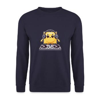 Raviolis DJ Techno Musique Raver Disco Musicien Danse - Sweat-shirt Unisexe - marine - Devant - Alina (178cm) & Michal (187cm)