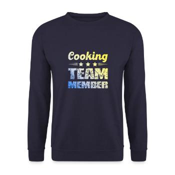Cooking Team - Unisex Sweatshirt - navy - Front - Alina (178cm) & Michal (187cm)