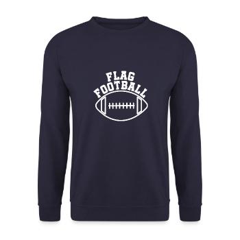 FLAG FOOTBALL – Für echte Flag Football-Fans - Unisex Pullover - Navy - Vorne - Alina (178cm) & Michal (187cm)