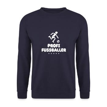 Fussball Profi - Unisex Pullover - Navy - Vorne - Alina (178cm) & Michal (187cm)