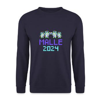 Unicorn Malle 2024 Party - Unisex Sweatshirt - navy - Front - Alina (178cm) & Michal (187cm)