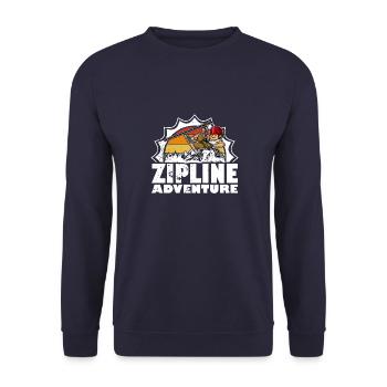 Ziplining Wald Hobby Seilrutschen Freizeit Berge - Unisex Pullover - Navy - Vorne - Alina (178cm) & Michal (187cm)