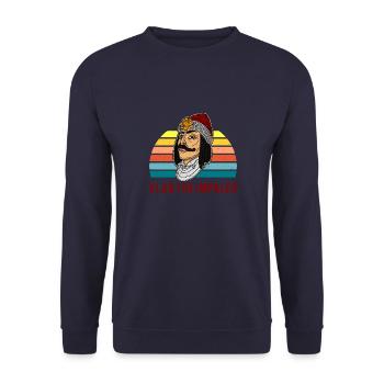 Dracula Vampir Vlad Tepes Rumänien Balkan - Unisex Pullover - Navy - Vorne - Alina (178cm) & Michal (187cm)