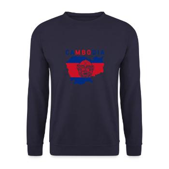 Kambodscha Reise Asien Khmer Angkor Urlaub - Unisex Pullover - Navy - Vorne - Alina (178cm) & Michal (187cm)
