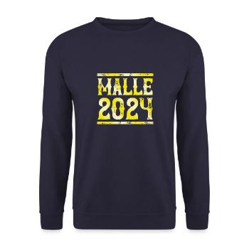 Malle 2024 Gold - Unisex Pullover - Navy - Vorne - Alina (178cm) & Michal (187cm)