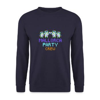 Unicorn Mallorca Party Crew Funny - Unisex Sweatshirt - navy - Front - Alina (178cm) & Michal (187cm)