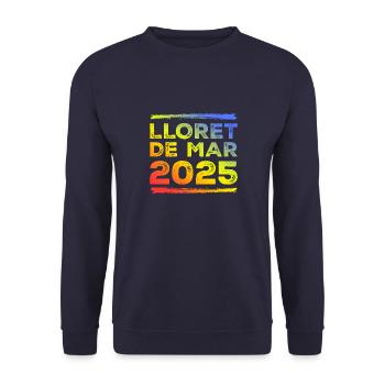 Lloret De Mar 2025 Bunt - Unisex Pullover - Navy - Vorne - Alina (178cm) & Michal (187cm)