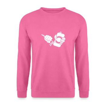 Beer canned beer can piercing - Unisex Sweatshirt - pink - Front