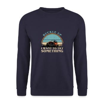 Off Road Racing Monster Truck Racer Lifestyle Gesc - Unisex Sweatshirt - navy - Front - Alina (178cm) & Michal (187cm)