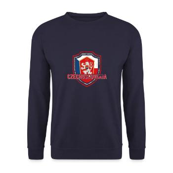 Tschechien Mitteleuropa Slowakei Patriotisch - Unisex Pullover - Navy - Vorne - Alina (178cm) & Michal (187cm)