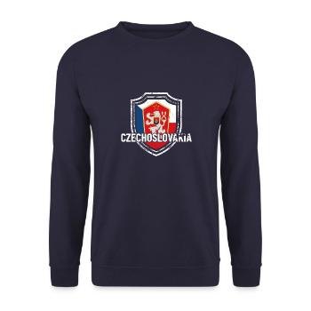Tschechien Mitteleuropa Slowakei Patriotisch - Unisex Pullover - Navy - Vorne - Alina (178cm) & Michal (187cm)