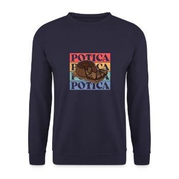 Potica Slowenien Kuchen Rollkuchen Bäcker - Unisex Pullover - Navy - Vorne - Alina (178cm) & Michal (187cm)