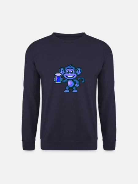 Monkey Beer Party Funny - Unisex Sweatshirt - navy