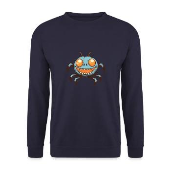 crabe crabe Halloween drôle zombie - Sweat-shirt Unisexe - marine - Devant - Alina (178cm) & Michal (187cm)