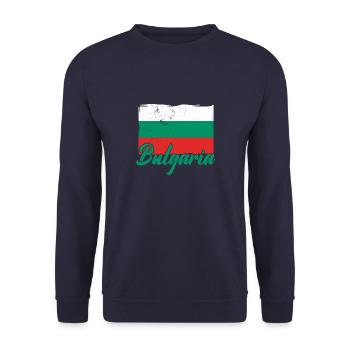 Bulgaria Bulgarian Flag Sofia Holidays Balkans - Unisex Sweatshirt - navy - Front - Alina (178cm) & Michal (187cm)