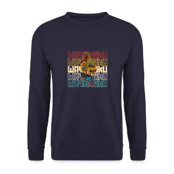 Bali Indonesien Wayang Ozeanien Reise Asien - Unisex Pullover - Navy - Vorne - Alina (178cm) & Michal (187cm)