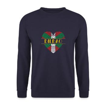 Baskenland Spanien Euzkado Euskal Herria Basco - Unisex Pullover - Navy - Vorne - Alina (178cm) & Michal (187cm)