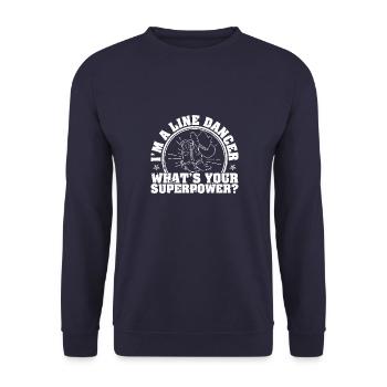 Line Dance Western Stiefel Tanzen Cowboy - Unisex Pullover - Navy - Vorne - Alina (178cm) & Michal (187cm)