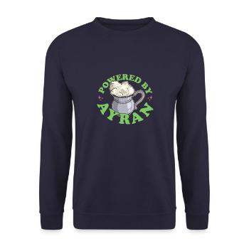 Ayran Gericht Türkei National Türkisch Döner - Unisex Pullover - Navy - Vorne - Alina (178cm) & Michal (187cm)
