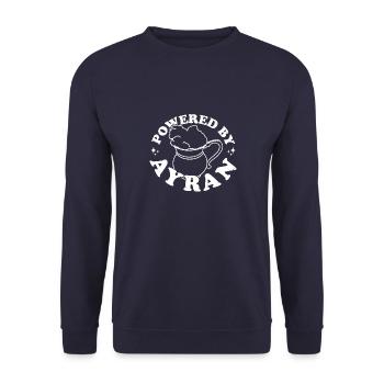 Ayran Gericht Türkei National Türkisch Döner - Unisex Pullover - Navy - Vorne - Alina (178cm) & Michal (187cm)