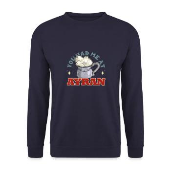 Getränk Türkisch National Ayran Türkei Joghurt - Unisex Pullover - Navy - Vorne - Alina (178cm) & Michal (187cm)