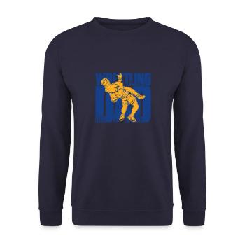 Ringen Wrestler Suplex Kampfsport Wrestling - Unisex Pullover - Navy - Vorne - Alina (178cm) & Michal (187cm)
