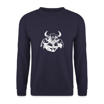 Bull Muscles Taurus - Unisex Sweatshirt - navy - Front - Alina (178cm) & Michal (187cm)