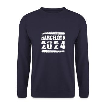 L’équipe de Barcelone 2024 - Sweat-shirt Unisexe - marine - Devant - Alina (178cm) & Michal (187cm)