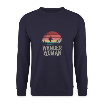 Wander Woman - Unisex Pullover - Navy - Vorne - Alina (178cm) & Michal (187cm)