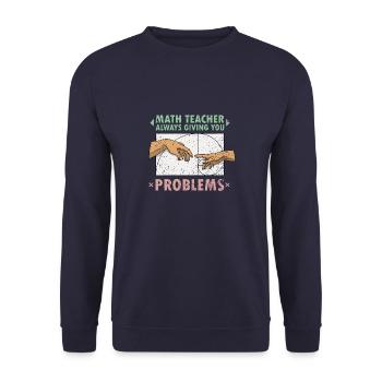 Fibonacci Mathe Lehrer Kunst Erschaffung - Unisex Pullover - Navy - Vorne - Alina (178cm) & Michal (187cm)