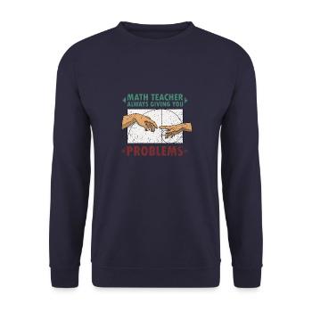Fibonacci Mathe Lehrer Kunst Erschaffung - Unisex Pullover - Navy - Vorne - Alina (178cm) & Michal (187cm)