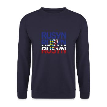 Karpaten Rusyn Rusnak Ethnische Gruppr Rus - Unisex Pullover - Navy - Vorne - Alina (178cm) & Michal (187cm)