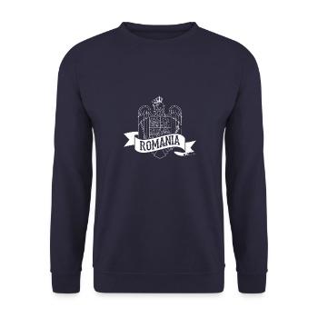 Romania History National colours Balkans - Unisex Sweatshirt - navy - Front - Alina (178cm) & Michal (187cm)