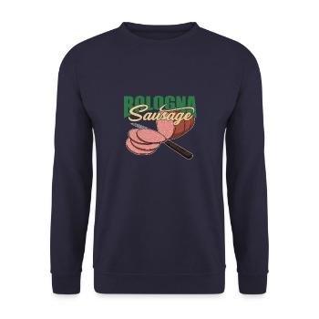 Italienische Küche Bologna Wurst Italien Essen - Unisex Pullover - Navy - Vorne - Alina (178cm) & Michal (187cm)