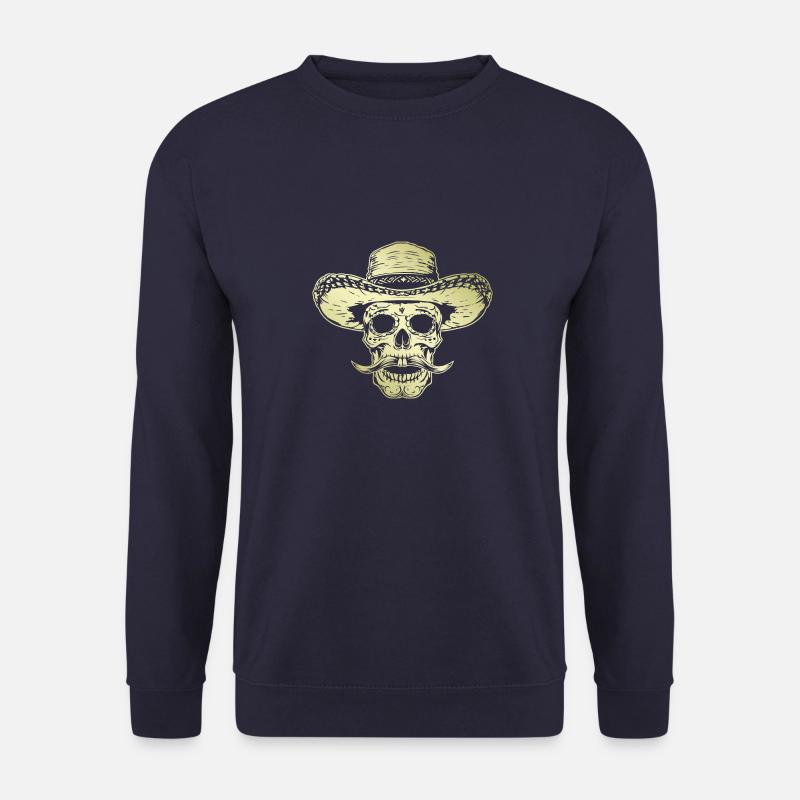 Mexican Skull Mexico Gold - Unisex Sweatshirt - navy